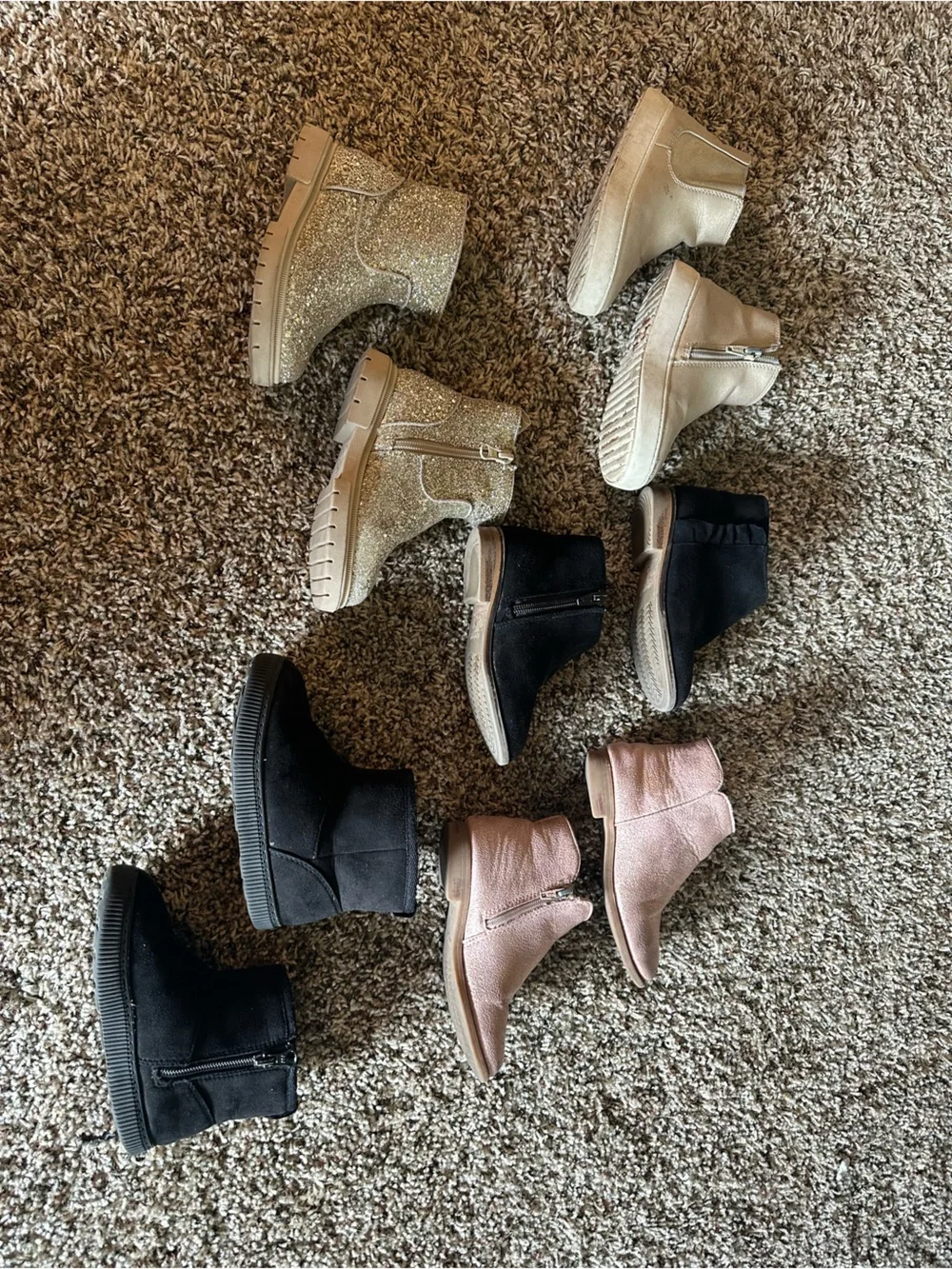 Toddler Girls Cat & Jack Boots Bundle - Size 9 (4 Pairs)